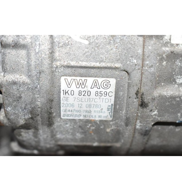 Κομπρεσέρ Aircondition - A/C Volkswagen Golf 1.4 BMY 2004-2008 DENSO 1K0820859C Χτυπημα Στην Τροχαλία Και Στο Φις)