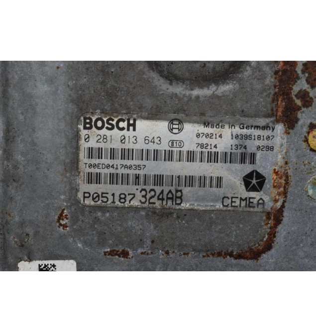 Εγκέφαλος Jeep Grand Cherokee 3.0 Diesel 2005-2008 BOSCH P05187324AB 0281013643