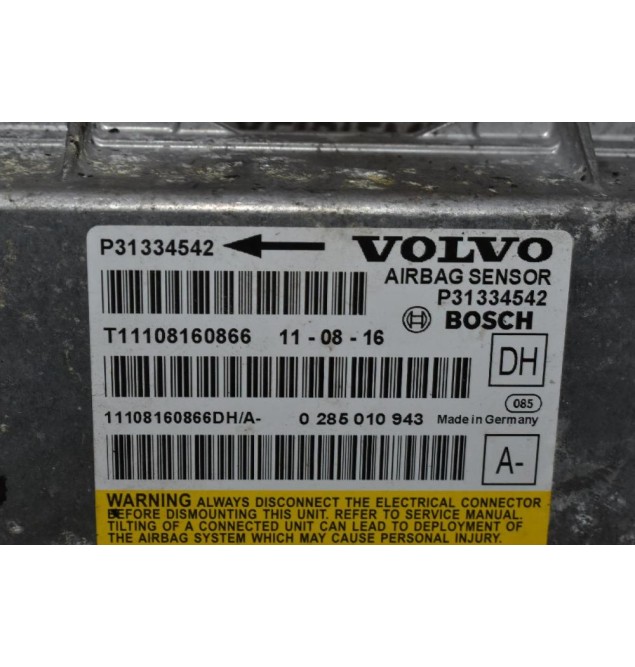 Πλακέτα Airbag - Αερόσακων Volvo S60 2.0 2011-2012 P31334542