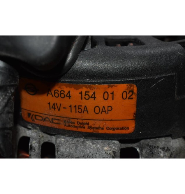 Δυναμό SsangYong Actyon / Kyron 2.0 XDI 664951 2000-2010 A6641540102 115Α