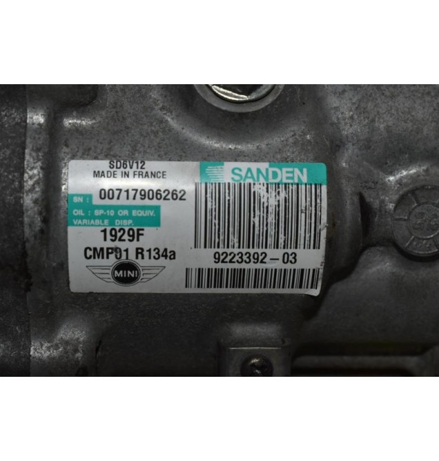 Κομπρεσέρ Aircondition - A/C Mini Cooper 2010-2013 R56 N16B16A3 9223392-03