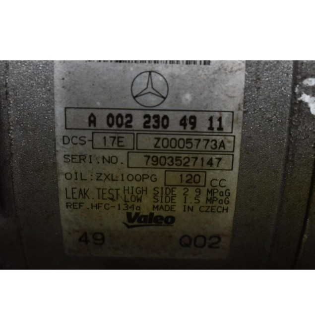 Κομπρεσέρ Aircondition - A/C Mercedes-Benz C Class W204 271950 2004-2012 VALEO A0022304911