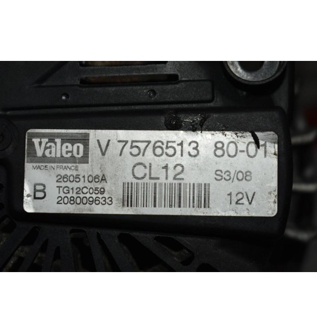 Δυναμό Peugeot 207 / 308 1.6 2006-2013 V757651380-01 (Γνήσιος) (Mini Cooper / Clubman - Citroen C4)