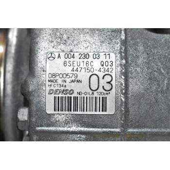 Κομπρεσέρ Aircondition Mercedes-Benz B Class W246 2012-2018 /CLA GLA 1.6 Turbo 270910 2011-2021 DENSO A0042300311 6SEU16C (Σπασμένη Τροχαλία)