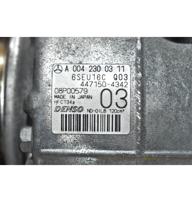 Κομπρεσέρ Aircondition Mercedes-Benz B Class W246 2012-2018 /CLA GLA 1.6 Turbo 270910 2011-2021 DENSO A0042300311 6SEU16C (Σπασμένη Τροχαλία)
