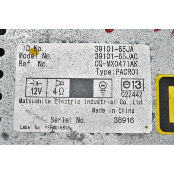 Ράδιο-CD  Suzuki Grand Vitara 2006-2015 39101-65JA0