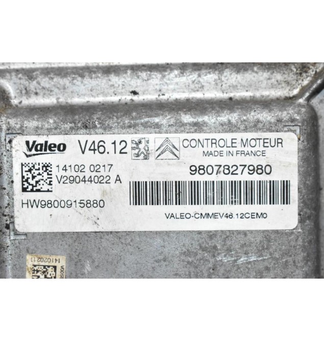 Εγκέφαλος Κινητήρα Citroen C3 / Pegeuot 208 HM01 1.2 2013-2019 9807827980 141020217 V29044022A