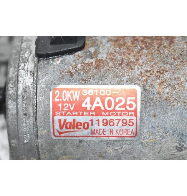 Μίζα Kia Sorento 2.5cc CRD 140PS D4CB 2001-2006 36100-4A025  VALEO 1196795 (10 Δόντια)