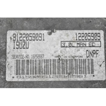 Εγκέφαλος Isuzu Trooper 3.0 4JX1 1998-2002 8122059091 12205909