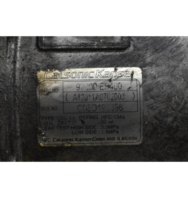 Κομπρεσέρ Aircondition Nissan Navara D40 YD25 2005-2012 CALSONIC 92600-EB400