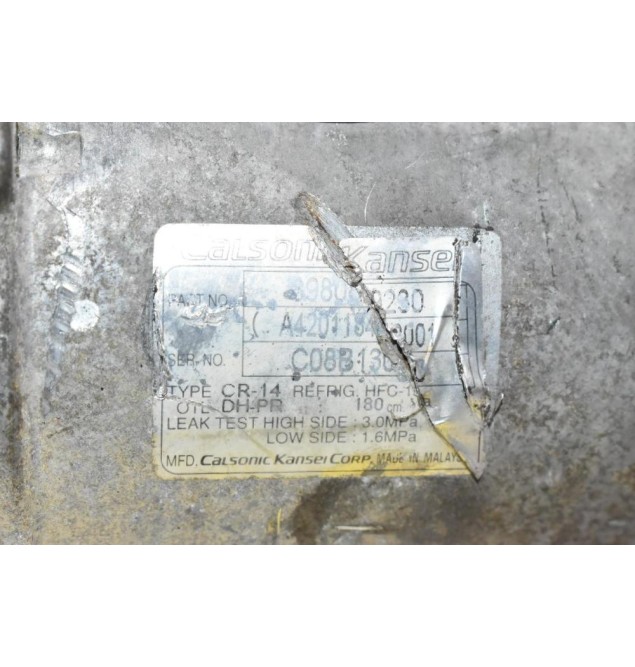 Κομπρεσέρ Aircondition - A/C Κλιματισμός Isuzu D-Max CALSONIC 4JK1 4JJ1 8980839230 (Με Βάση)