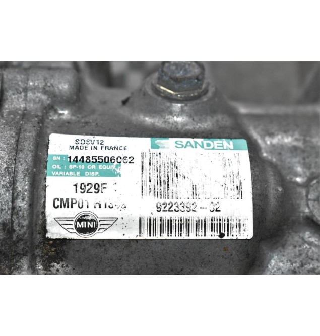 Κομπρεσέρ Aircondition Mini Cooper R56 1.6 N16B16A 2010-2013 SANDEN 9223392-02 14485506062