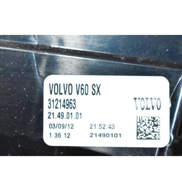 Φανάρι Πίσω Αριστερό Volvo V60 2011-2013 31214963 (Γνήσιο)