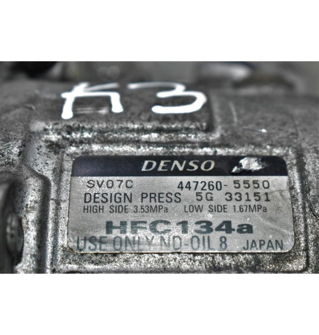 Κομπρεσέρ Aircondition - A/C Toyota Yaris 1KR 2005-2010 DENSO 447260-5550