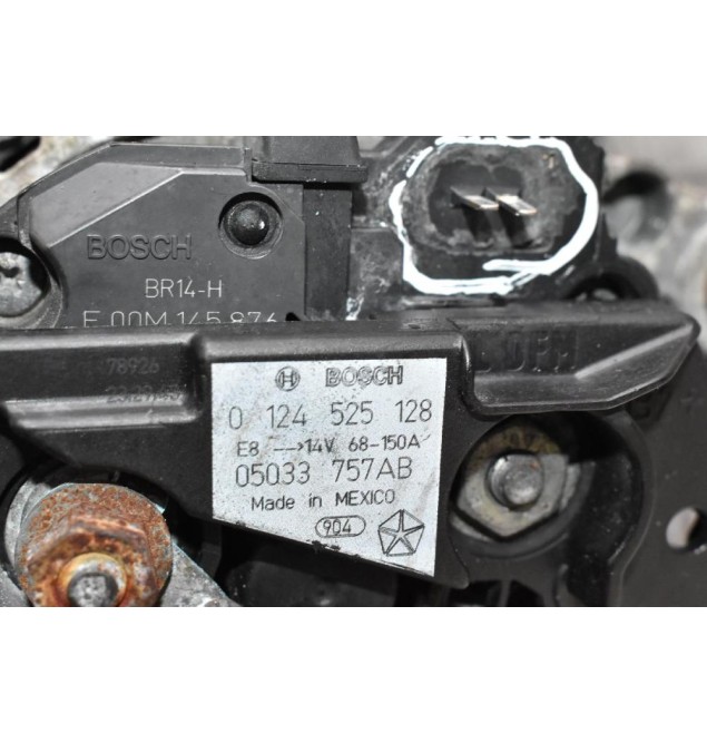 Δυναμό Jeep Compass / Patriot BYL 2007-2014 BOSCH 0124525128  05033757AB (Σπασμένη Φύσα)