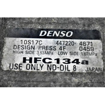 Κομπρεσέρ Aircondition - A/C Ford Maverick - Mazda Tribute 2.3 16V L3 2005-2012 DENSO 10S17C   447220-4671 HFC134a