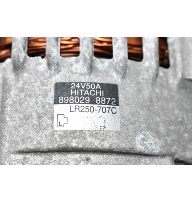 Δυναμό Isuzu NQR NPR 3.0cc 4JJ1 HITACHI 8980298872 LR250-707C 24V  50A