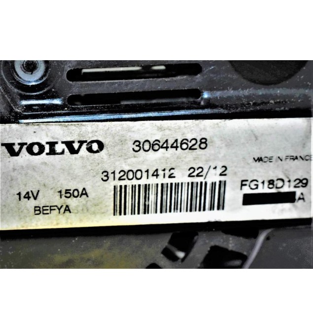 Δυναμό Volvo S60 / V60 / S80 / V40 / V70 B4164T 2010-2015 30644628 150A (Γνήσιος)