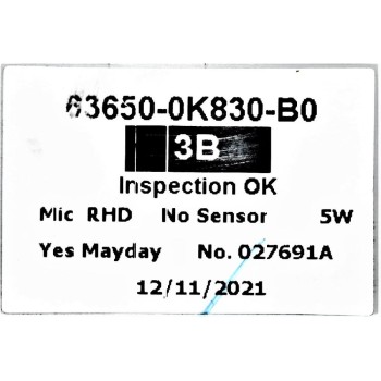 Πλαφονιέρα Toyota Hilux 2021-2023 63650-0K830-B0