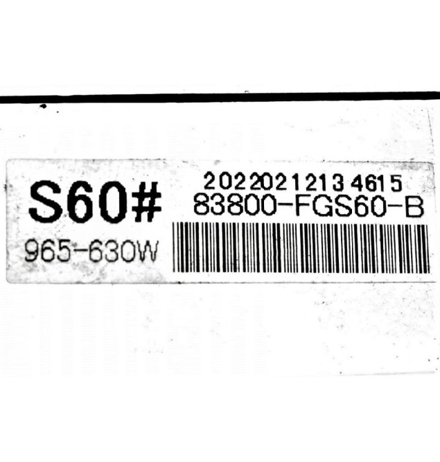 Καντράν - Κοντέρ Toyota Hilux 2.5 2015-2022  83800-FGS60-B  965-630W (Χιλιόμετρα)
