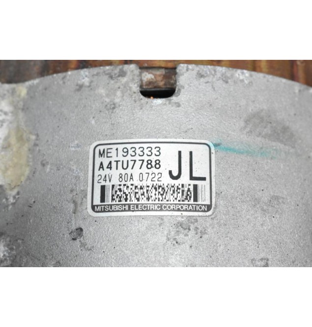 Δυναμό Mitsubishi Canter 4M42 (Ηλεκτρικά Μπέκ) 24V 2000-2010 MITSUBISHI ME193333 A4TU7788 80A