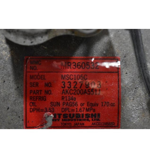 Κομπρεσέρ Aircondition Mitsubishi L200 4D56 K74 1997-2005 MR360532