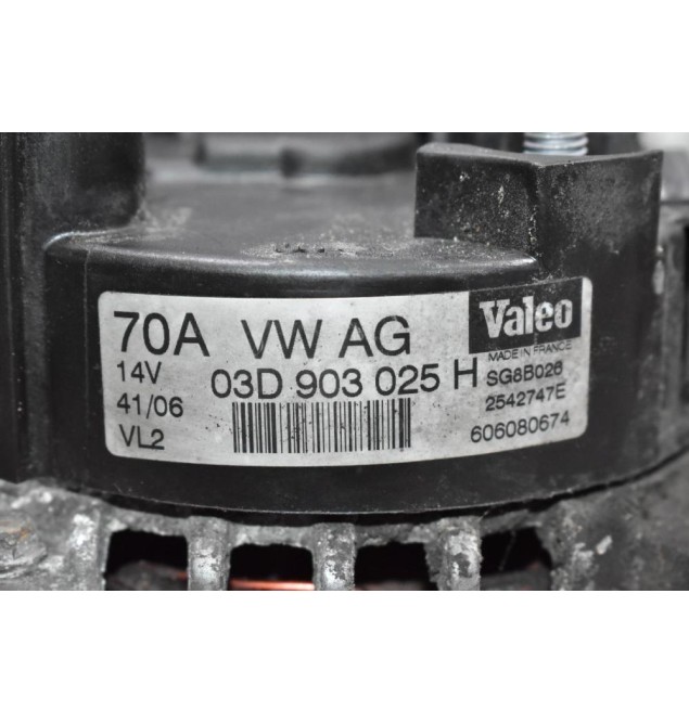 Δυναμό Volkswagen Polo 1.2 BMD VALEO 03D903025H 606080674 14V 70A