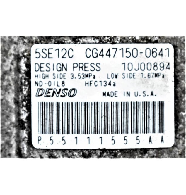 Κομπρεσέρ Aircondition - A/C Jeep Patriot-Compass 2.4 ERZ 2005-2012 DENSO CG447150-0641
