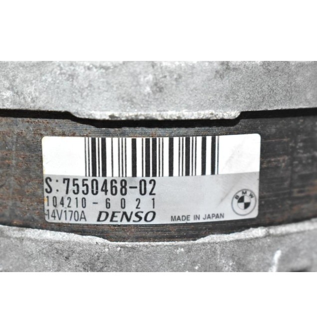 Δυναμό Bmw N43B20 - N43B16 2005-2010 7550468-02 104210-6021 170A (Μικρό Σπάσιμο Στη Φισα)