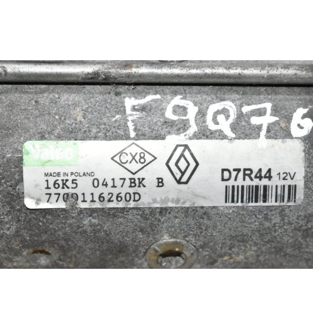 Μίζα Renault Trafic / Opel Vivaro / Nissan Primastar 1.9cc F9Q U760 2002-2006 D7R44 7700116260D