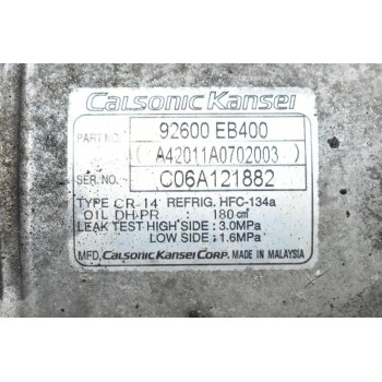 Κομπρεσέρ Aircondition Nissan Navara D40 YD25 2005-2012 CALSONIC 92600-EB400 (Euro 3)