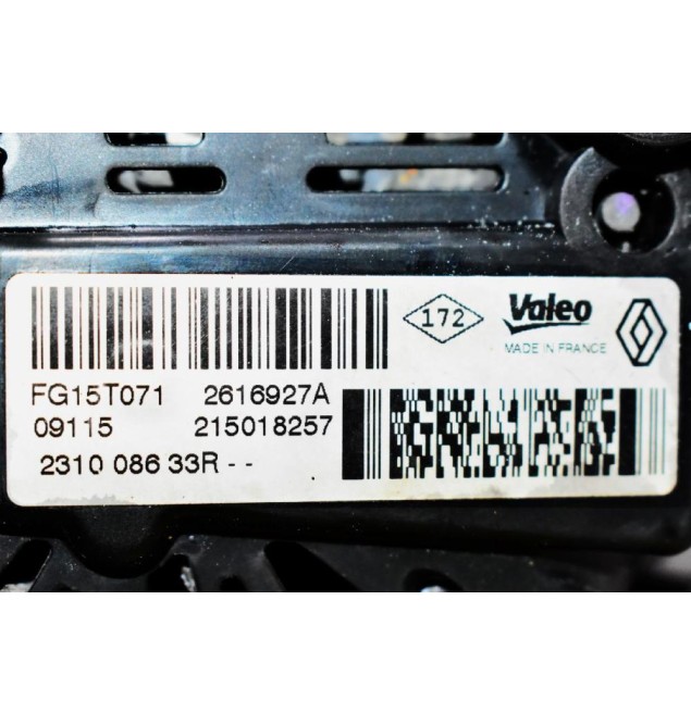 Δυναμό Renault 1.6 DCI R9MA408 2014-2020 VALEO FG15T071 2616927A 231008633R
