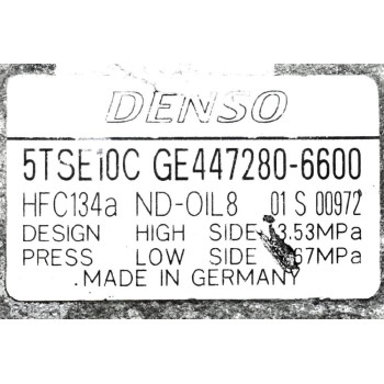 Κομπρεσέρ Aircondition - A/C Toyota Auris 1ND 1.4D Euro 5 2012-2018 DENSO 5TSE10C GE447280-6600