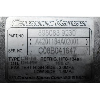 Κομπρεσέρ Aircondition Isuzu D-Max 4JJ1 2002-2012 CALSONIC 8980839230