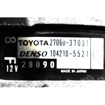 Δυναμό Toyota RAV4 2.0 3ZR 2009-2015 27060-37031 104210-5521