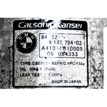 Κομπρεσέρ Aircondition - A/C Bmw 1.6 116i 316i 122PS N43B16AA 2007-2011 CALSONIC 9182794-03 A41011B10005
