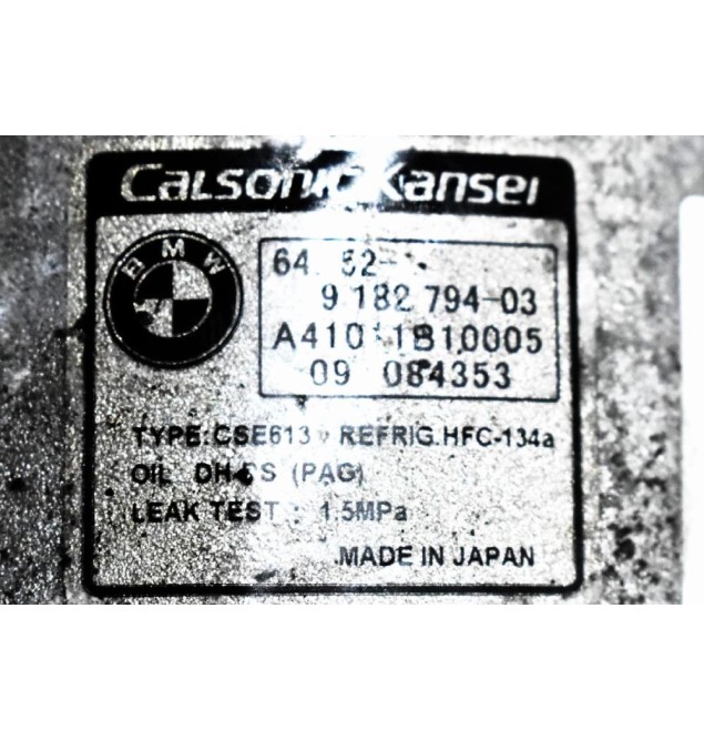 Κομπρεσέρ Aircondition - A/C Bmw 1.6 116i 316i 122PS N43B16AA 2007-2011 CALSONIC 9182794-03 A41011B10005
