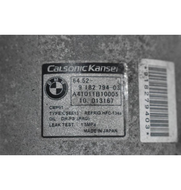 Κομπρεσέρ Aircondition - A/C Bmw E90 320 143ps N43B20A 2005-2010 9182794-03