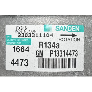 Κομπρεσέρ Aircondition - A/C Opel Insignia 2.0 A20DTH 13314473 SANDEN 2008-2015