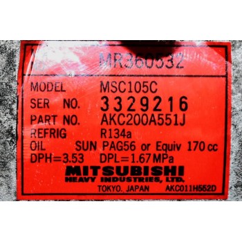 Κομπρεσέρ Aircondition Mitsubishi L200 4D56 K74 1997-2005 MR360532