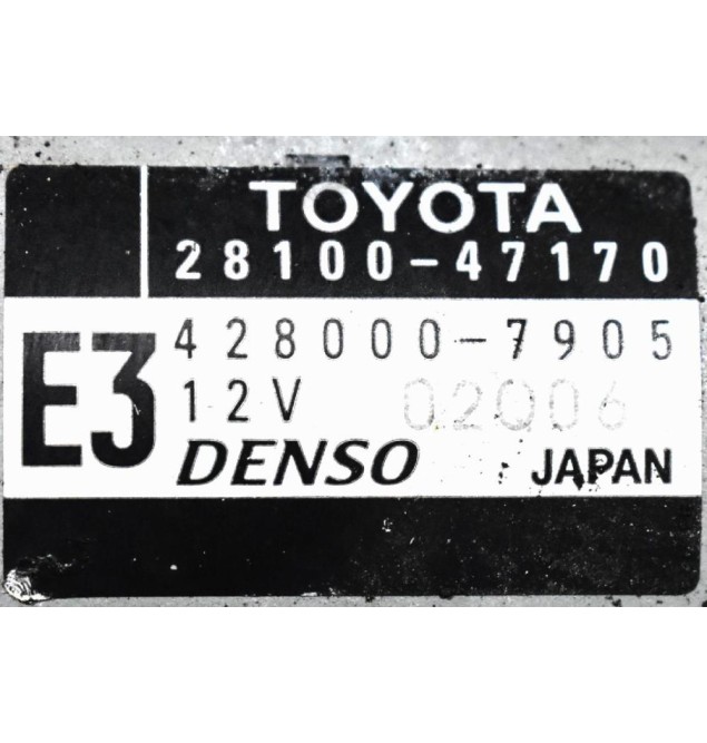 Μίζα Toyota Yaris 1.3  1NR 2010-2018 28100-47170 428000-7905