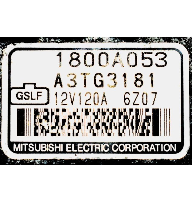 Δυναμό Mitsubishi Outlander 2.4 4B12 2007-2012 1800A053 A3TG3181 120A