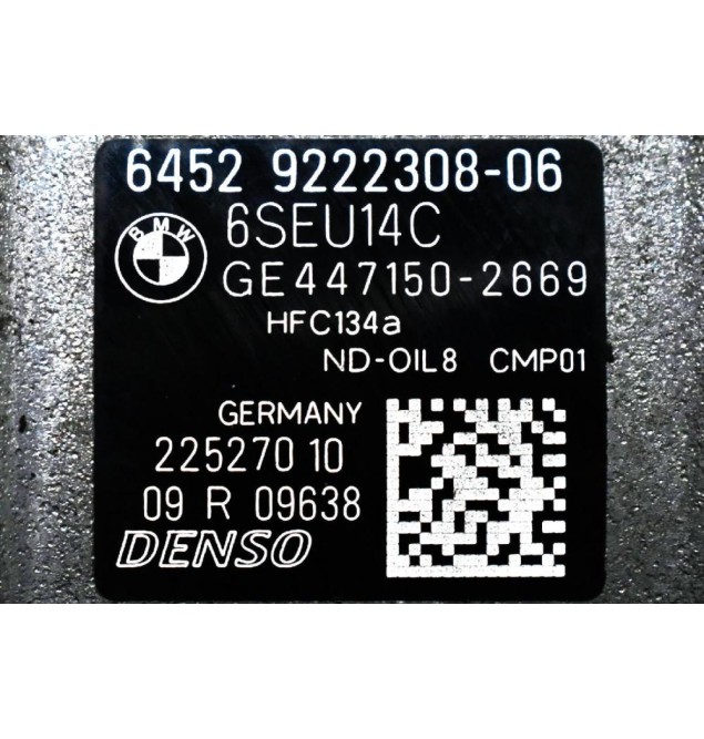 Κομπρεσέρ Aircondition - A/C Bmw 1 118i 116i N13B16A 2012-2018 DENSO 9222308-06 GE447150-2669