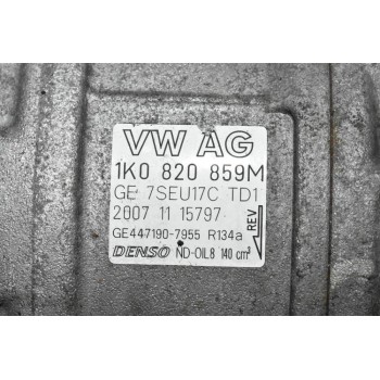 Κομπρεσέρ Aircondition Volkswagen Golf IV 1.4cc TSI BMY 2008-2013 DENSO 1Κ0820859Μ GE447190-7955