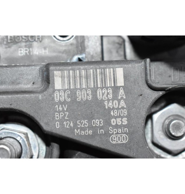 Δυναμό Volkswagen 1.4 TSI CAV BLG BMY CAX 2008-2013 03C903023A 0124525093 140A (Seat Audi Skoda) (Γνήσιος)