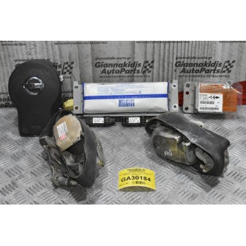 Σετ Αερόσακων Κομπλέ Nissan Navara D40 2005-2015 (Με Αισθητήρες Κρούσεως)(Λείπει το Καπάκι του Συνοδηγού)
