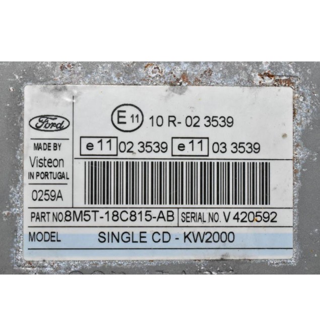 Ράδιο-CD Ford Focus 2005-2012 8M5T-18C815-AB
