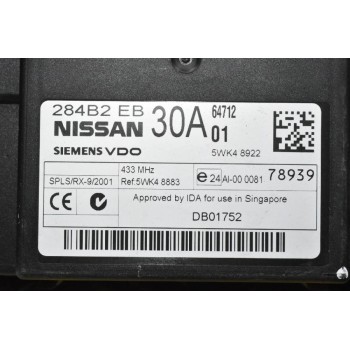 Πλακέτα Ανεσης Nissan Navara D40 2005-2010 Siemens 284B2-EB30A