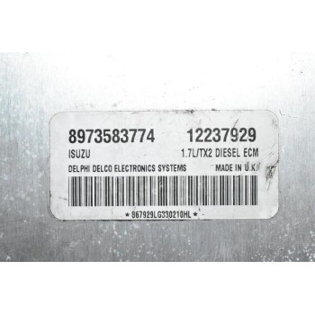 Εγκέφαλος Κινητήρα Opel Combo 1.7 Y17DT 2001-2010 Delphi 12237929 8973583774