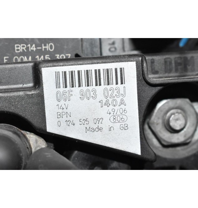 Δυναμό Audi A4 BRD 2.0 TDI 170PS 2005-2008 BOSCH 06F903023J 0124525092 140A